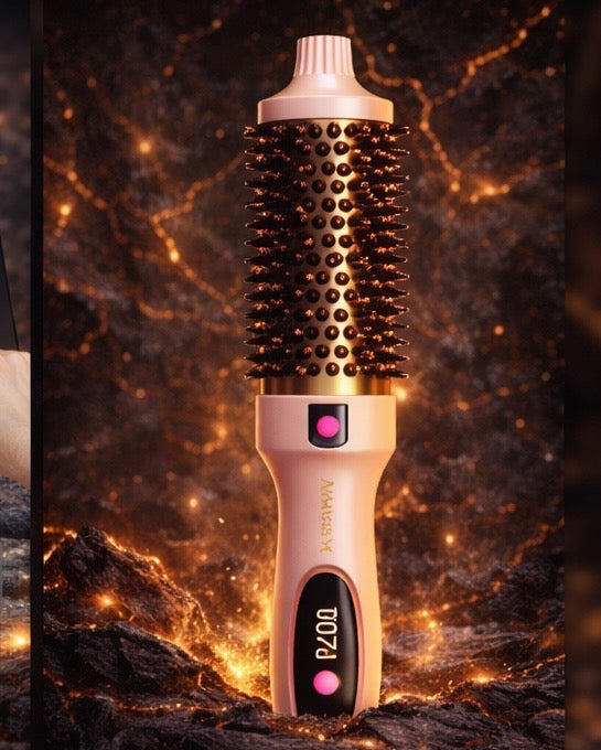 Wavytalk Blowout Boost Ionic Thermal Brush 1 1/2 Inch with LED Display, 300℉-420℉ for Different Hair Types, 120-240V Universal Voltage