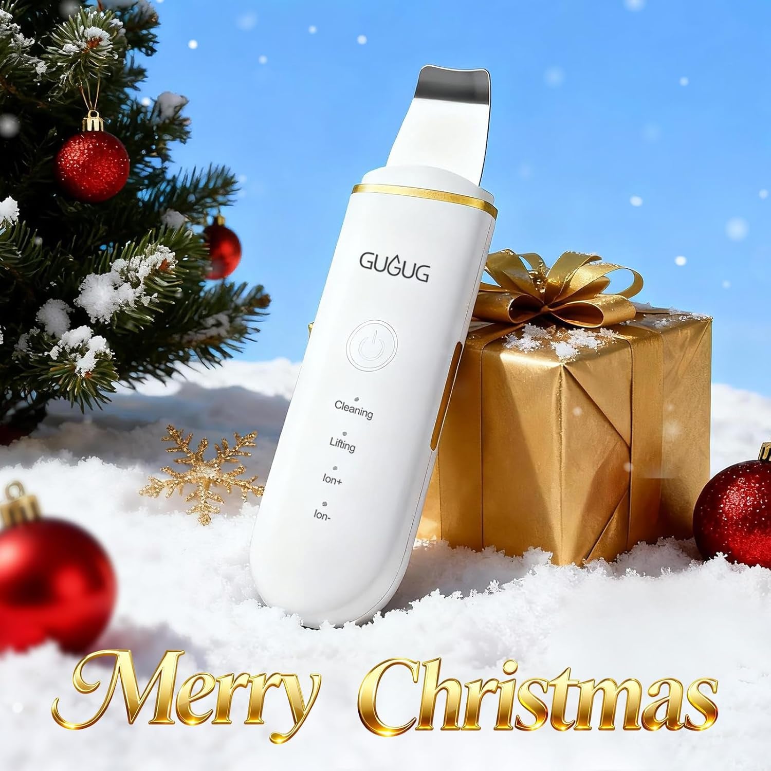 Skin Scrubber Face Spatula Skin Spatula Pore Cleaner Blackhead Remover Tools for Facial Deep Cleansing-4 Modes -White