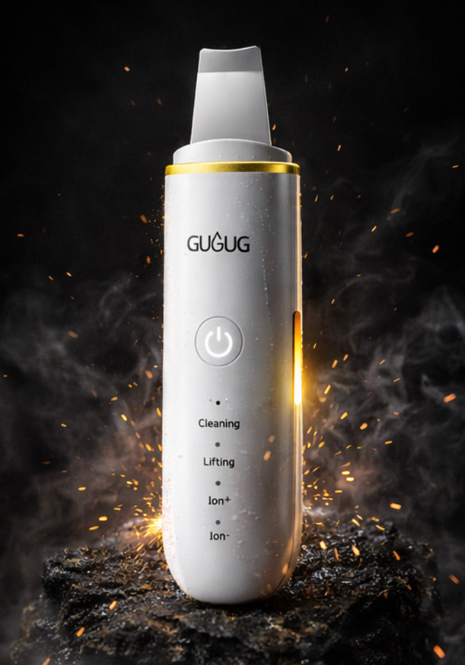 Skin Scrubber Face Spatula Skin Spatula Pore Cleaner Blackhead Remover Tools for Facial Deep Cleansing-4 Modes -White